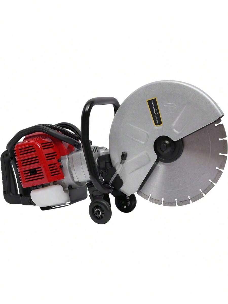 ZhdnBhnos LINSIE Gas Concrete Cut Off Saw 2 Stroke 52 CC Cement Masonry Wet Dry Saw Cutter+Blade Power Cutter 1400W The Best Gift/Present For Family&Friends Happy Christmas - 紅色 - 查看 1
