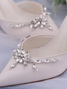 2 piezas/par de Clips con Rhinestones para zapatos, decoración desmontable DIY para tacones altos de boda y novia
