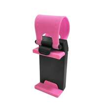 Convenient Car Steering Wheel Phone Holder Buckle Type For IPhone Vivo GPS - 粉色 - 查看 2