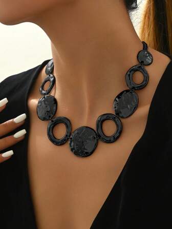 1pc European And American Fashion Exaggerated Simple Geometric Necklace