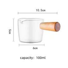 带木柄的玻璃牛奶壶、浓缩拿铁和少量咖啡杯、牛奶罐 - 彩色 - 查看 14