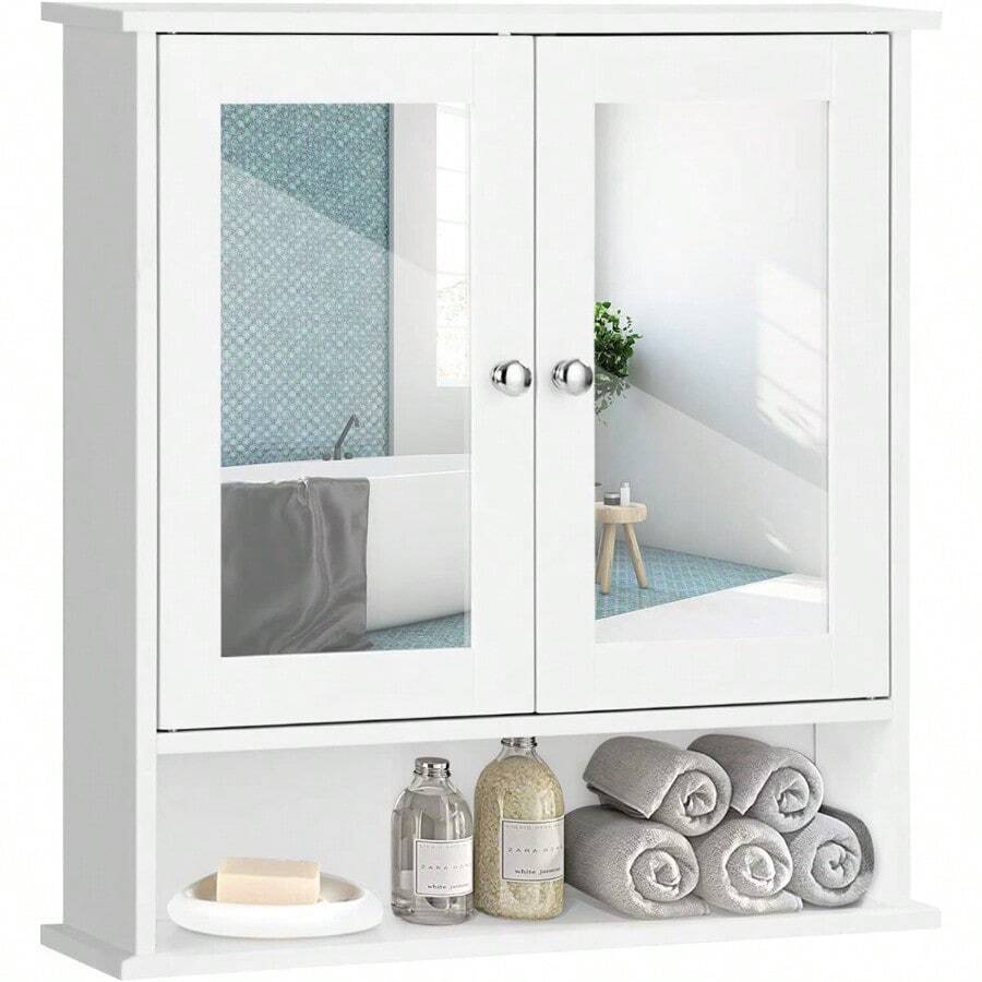 Bathroom Mirror Storage Wall Door Mounted Medicine With