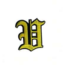 1 Pièce Optionnelle Alphabet Noir Edge Patch Brodé, Fer Sur/insignes, Vêtements Et Accessoires Décoration