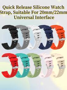 A Universal Quick Release Dot Pattern Silicone Watch Strap With Interface Sizes Of 20mm And 22mm,22MM - Multicolor - View 1
