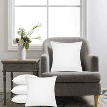 Throw Pillows Insert Cushion Pack Of 4 Ultra Soft Bed & Couch Sofa Decor Pillows - White - View 7