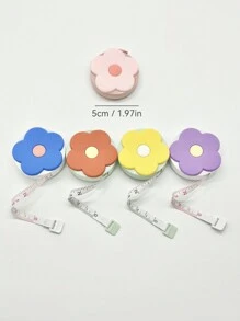 1 pièce Mini mètre ruban rétractable de couleur macaron, règle double face, pour mesurer la longueur, la hauteur, la distance, le buste, la taille, les hanches, le corps, les vêtements