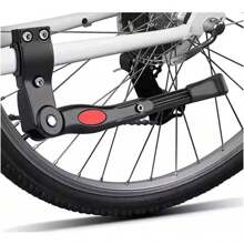Footrest For Side Bike With Adjustment 20 To 29 + Rear Bike Light Bicycle Signal LED Light USB - màu đen - Xem 2