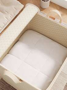 1 件无纺布灰色波浪图案服装收纳袋，卧室收纳袋，用于搬家和存储，大号