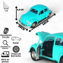 Aqua Green Beetle Miniature: Friction, Doors And Hood Open - 薄荷綠 - 查看 2