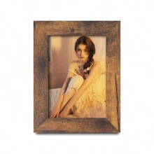 1 pièce Cadre photo en bois rustique, style campagnard, design vintage, convient pour la maison, le salon, la chambre, le bureau ou le montage mural, cadeau de rentrée scolaire