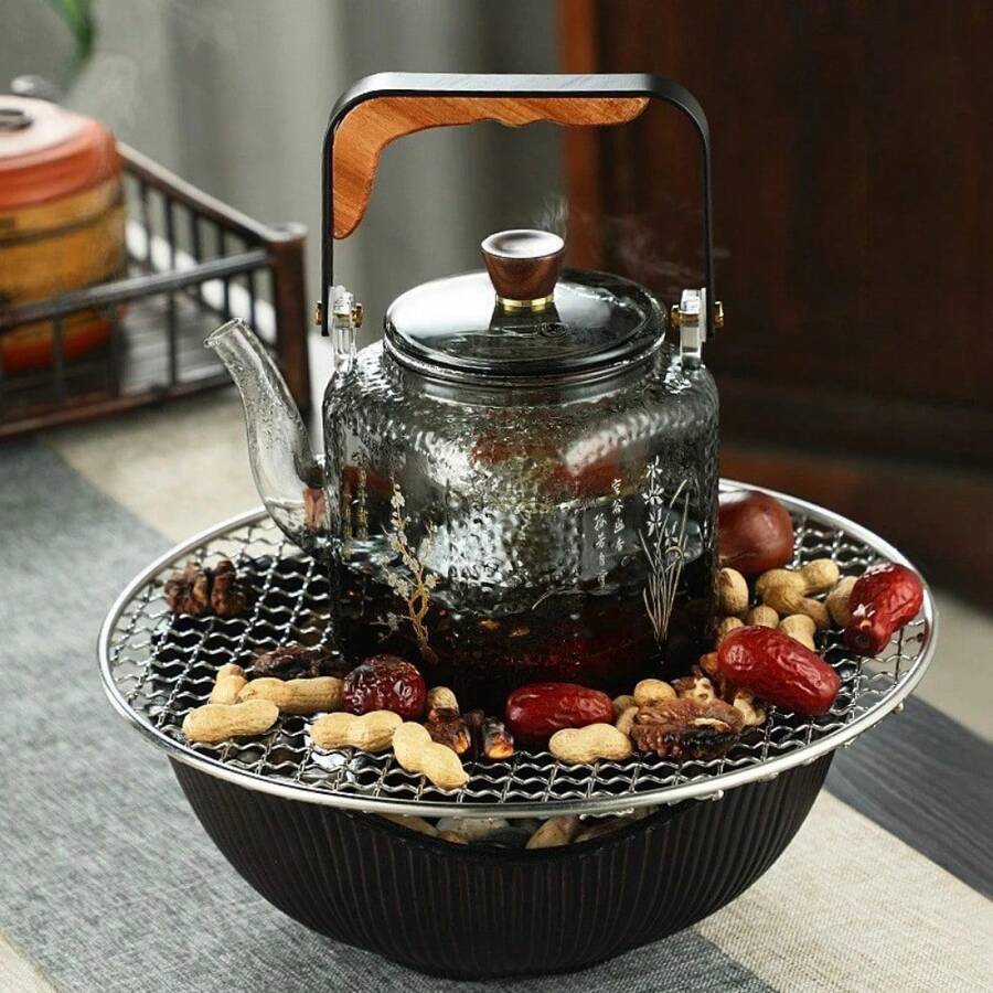 Steamable Teapot Household Glass Tea Maker High Temperature Resistant