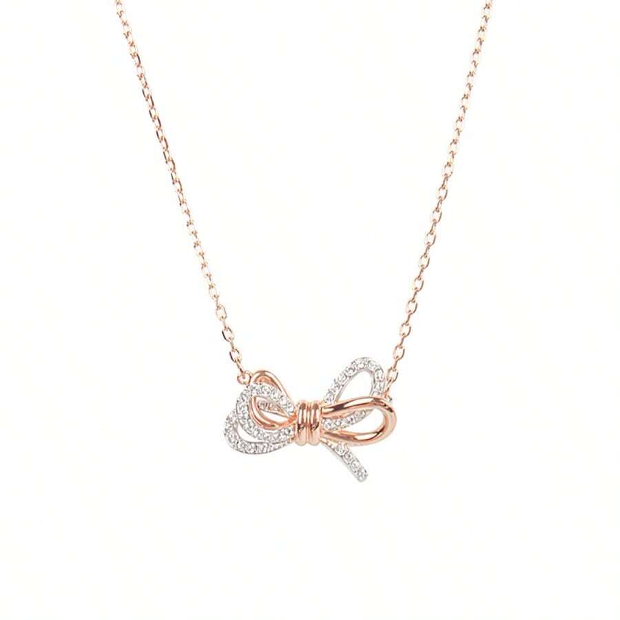 Swarovski 施华洛世奇 Lifelong Bow 撞色女士蝴蝶结项链 5440636 - 5440636 白色 - 查看 1