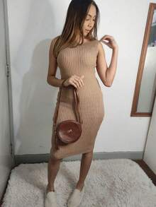 Modal Dress - Màu Khaki - Xem 2