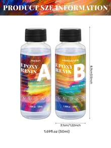 透明无气泡环氧树脂套件，20/50/100/250/500/1000ml，适用于手工 DIY 工艺品、物品组装、派对/生日礼物 - 環氧樹脂 - 查看 3