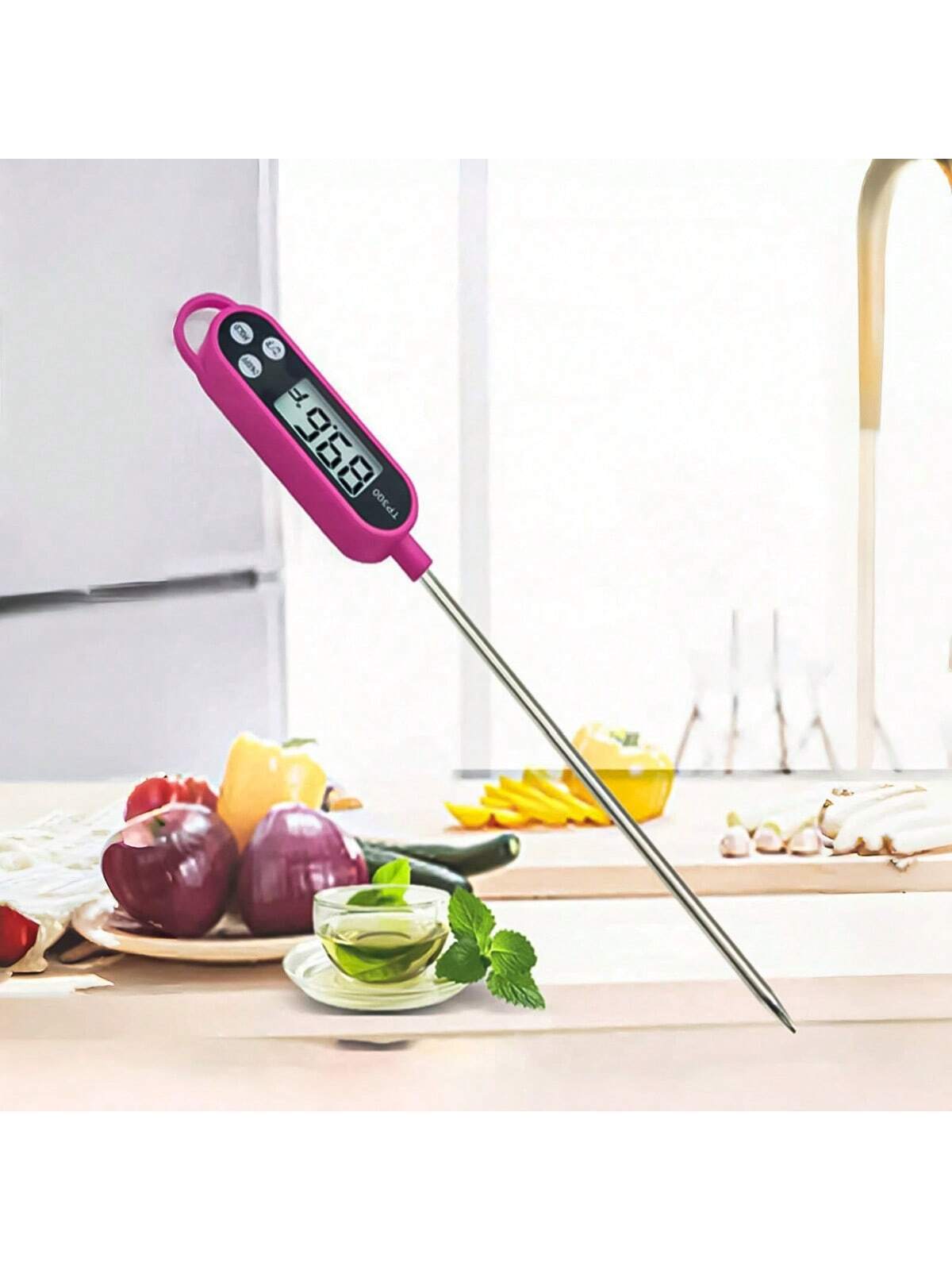 1PC مقياس حرارة طعام إلكتروني على غرار مسبار لدرجة حرارة زيت المطبخ والشواء والخبز | مقاس: حجم واحد