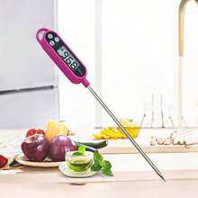 1pc Probe-Style Electronic Food Thermometer For Kitchen Oil Temperature, BBQ And Baking