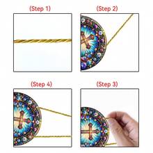 1 cái Acrylic Cross Sun Catcher, Treo cửa sổ nhiều màu 2D, Phong cách Boho, Thích hợp cho vườn, sân, hiên, trang trí phòng, Quà tặng tôn giáo - Nhiều màu - Xem 5