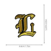 1 Pièce Optionnelle Alphabet Noir Edge Patch Brodé, Fer Sur/insignes, Vêtements Et Accessoires Décoration