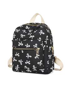 Fashionable Minimalist Niche Design Casual Versatile Women Mini Backpack, Literary School Bag For Teens, Book Bag For Women Or Students, Perfect For Books, Shopping, Back To School And More - Black - View 5