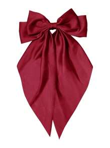 1 件装发饰 优雅蝴蝶结发夹 发带 发夹 酒红色发饰 适合女孩日常佩戴 - 酒紅色 - 查看 2