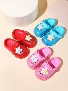 Modische Blumen Deko Kinder Durchbrochene Clogs, leicht & rutschfestes EVA Material Kinder Garten Clogs & Pantoletten, helle Farben wasserdichte Strand & Innen Hausschuhe - Lindgrün - Übersicht 6