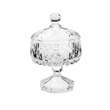 Lead Crystal Decorative Bomboniere Pot With Stand 14x23cm - 無色 - 查看 2