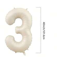 40-Inch Digital Balloon Birthday Anniversary Party Decoration Aluminum Foil Balloon For Birthday Party Decoration,Christmas - Cream - View 8