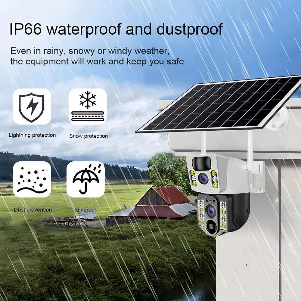 Outdoor Waterproof Surveillance Camera 8MP Solar Camera 4G Sim Network