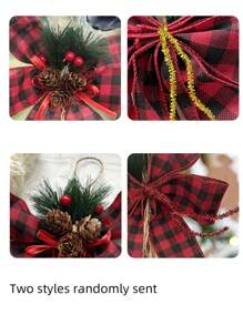 Christmas Butterfly Ornaments - Christmas Tree Hanging Decor, Pine Cone, Snowflake, Deer, Bow Knot, Snowball, Plaid Bow, Ornament Gift Set