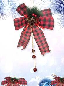 Christmas Butterfly Ornaments - Christmas Tree Hanging Decor, Pine Cone, Snowflake, Deer, Bow Knot, Snowball, Plaid Bow, Ornament Gift Set