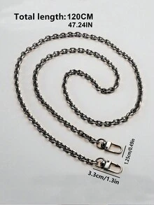 1 Dây đeo túi xách cho túi đeo chéo, Dây đeo vai bằng kim loại, Phụ kiện dây dài cho túi mạt chược, Dây đeo vai thay thế cho túi dưới cánh tay, Phụ kiện sửa đổi DIY, Dây xích mở rộng cho túi đeo chéo, Dây đeo có thể tháo rời thủ công DIY, Tay cầm bằng kim loại, Dây xích thay thế cho vai, Phụ kiện túi - màu đen - Xem 4