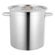 Large Stock Pot Stainless Steel Restaurant Kitchen Soup Big Cooking With Lid 35L - Silver - View 9