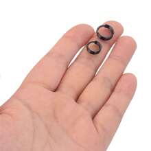 ADYJELY 1 pieza Arete de aro triple con bisagra para el septo nasal, estilo punk, de titanio G23 hipoalergénico, chapado en oro de 18K, para cartílago, aro, trago, concha, daith, hélix, perforación de lóbulo de la oreja, anillo de labio, anillo de ombligo, anillo de pezón, joyería corporal para mujeres y hombres