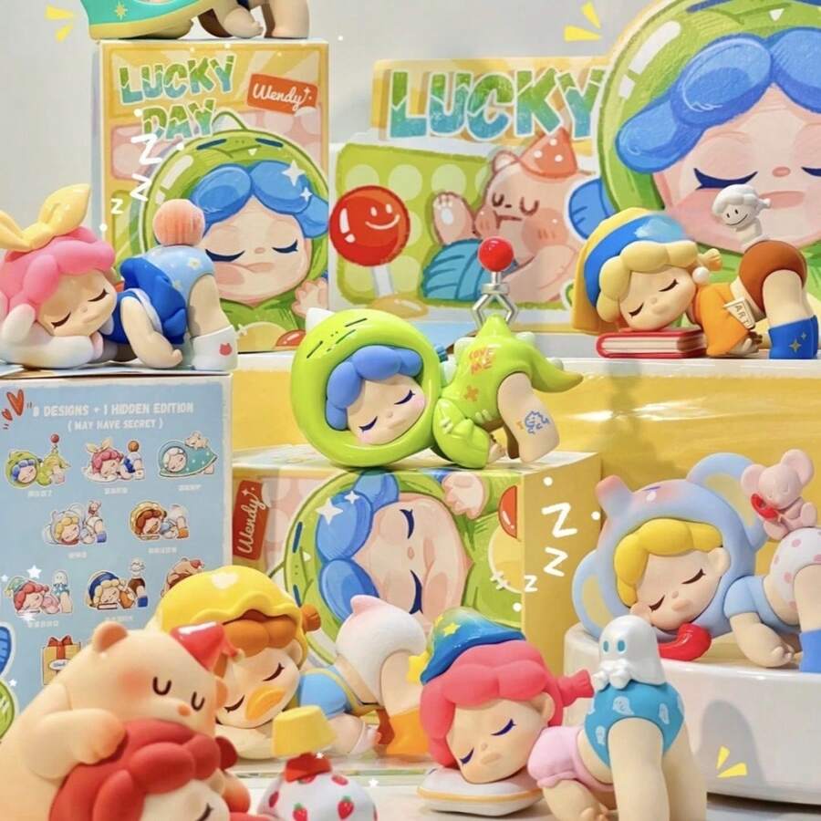 温迪梦想收藏家系列 2，今日幸福盲盒收藏娃娃，女孩可爱玩偶摆件 - 多色 - 查看 1