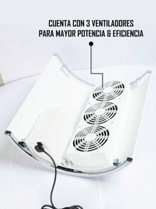 Estractor 3 ventiladores. 40 Watts.  Rejillas de plástico. Cable directo . Bolsa recolectora de polvo reutilizable . Botón lateral de encendido/apagado. - Blanco - Ver 7