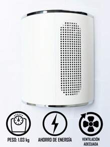 Estractor 3 ventiladores. 40 Watts.  Rejillas de plástico. Cable directo . Bolsa recolectora de polvo reutilizable . Botón lateral de encendido/apagado. - Blanco - Ver 6