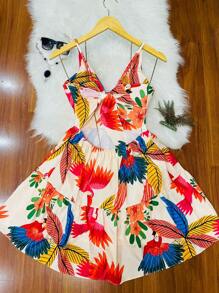 Women Short Dresses - Màu tím - Xem 2