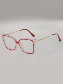Lunettes de vue vintage pour femmes - Cadres multicolores haut de gamme, verres carrés en PC, lunettes de mode pour un usage quotidien
