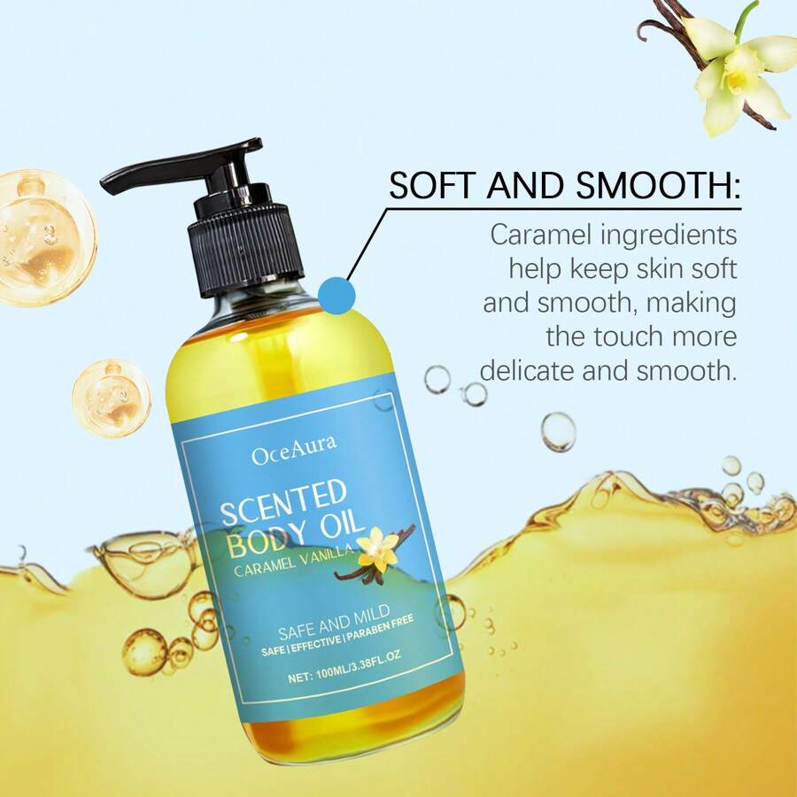 Caramel Body Oil Moisturizing Hydrating Skin Care Soothing Nourishing