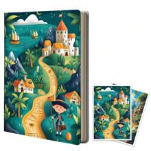1pc A6 Super Large And Thick 180 Sheets/360 Pages Notebook Made Of High-Quality Polyester Cloth, Suitable For Home Work, Meeting Recording - Multicolor - View 13