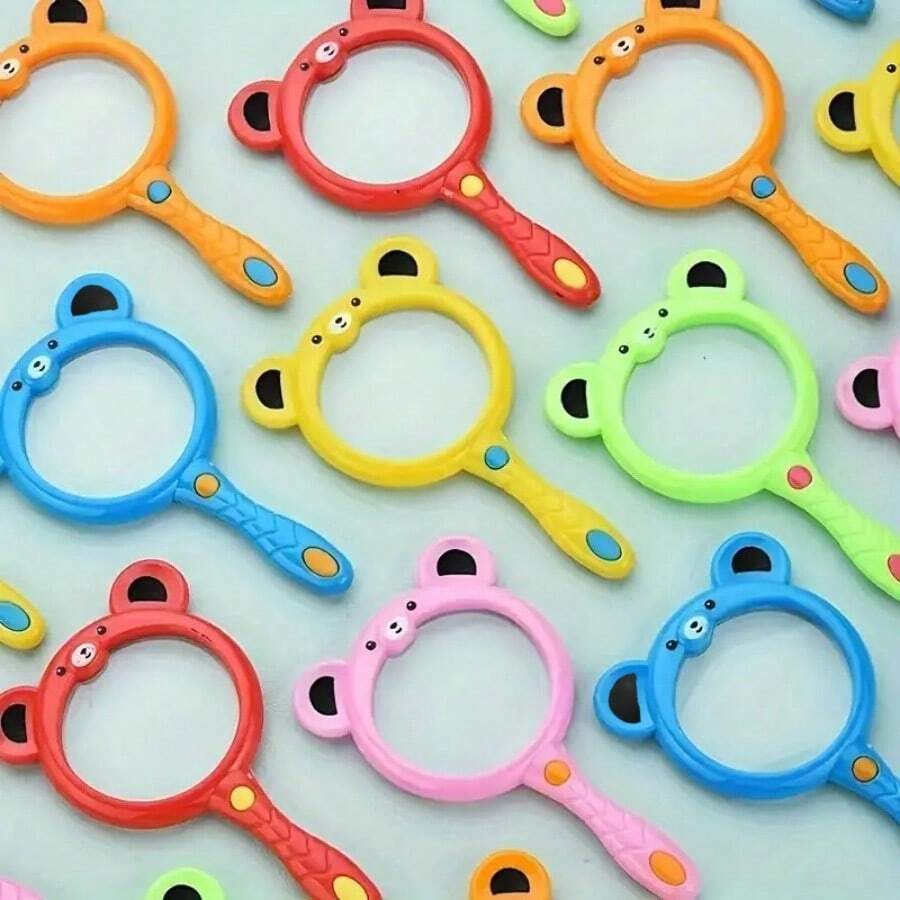 2pcs/4pcs Portable Cartoon Design Magnifying Glasses, Ideal For School And Office Use - Science Experiments, Plant & Animal Observation, Classroom Gifts - Random Colors