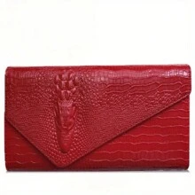 时尚鳄鱼纹手提包，女士大容量鳄鱼纹单肩包，时尚女士手提包 - 彩色 - 查看 18