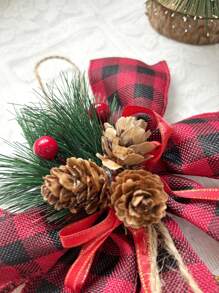 Christmas Butterfly Ornaments - Christmas Tree Hanging Decor, Pine Cone, Snowflake, Deer, Bow Knot, Snowball, Plaid Bow, Ornament Gift Set