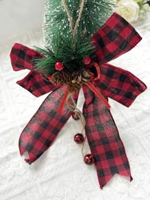 Christmas Butterfly Ornaments - Christmas Tree Hanging Decor, Pine Cone, Snowflake, Deer, Bow Knot, Snowball, Plaid Bow, Ornament Gift Set