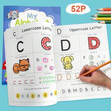 Kids Alphabet Tracing Book - 32 Pages Educational Learning Writing Practice For Preschool Toddlers, ABC Letter Handwriting Workbook, Preschool Learning Activities