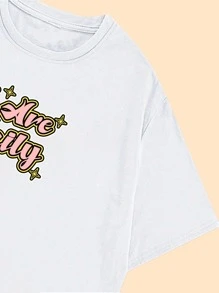 We Are Family Star T-Shirt Cotton Shirt Print Casual Streetwear Premium Women - trắng - Xem 4