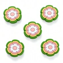 5 PEÇAS Contas de Flor de Silicone Coloridas para Fazer Joias, Acessórios de Colar e Artesanato DIY, para Presentes Feitos à Mão e Criações