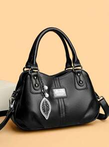 2024 新款三层大容量女士手提包时尚女士时尚单肩包优质软皮女式手提包，女士引人注目的工作包