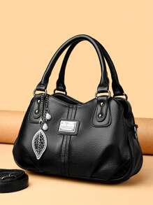 2024 新款三层大容量女士手提包时尚女士时尚单肩包优质软皮女式手提包，女士引人注目的工作包