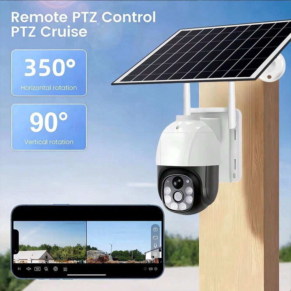 5MP Solar Camera 4G SIM Card Network Outdoor Waterproof Human Detection